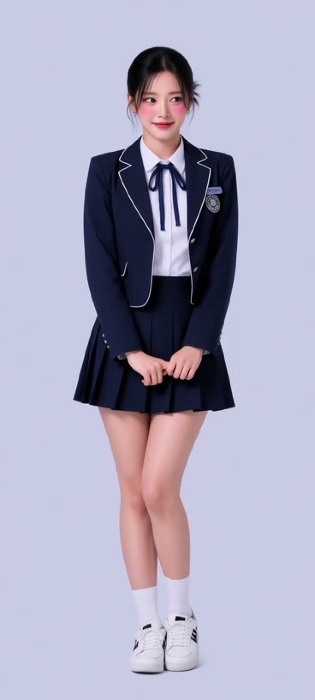 School Uniform Full-Body Studio Idle