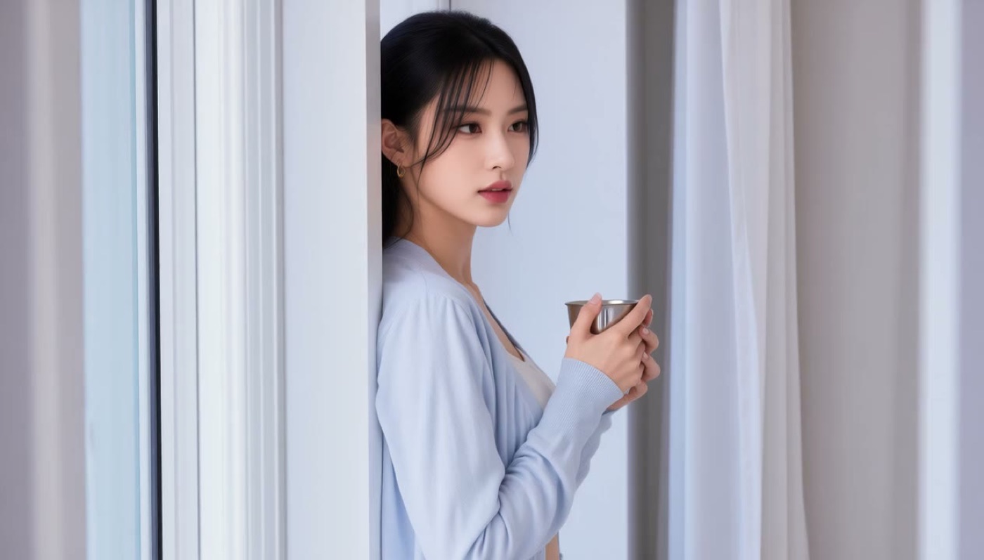 Window-light morning with a silver cup